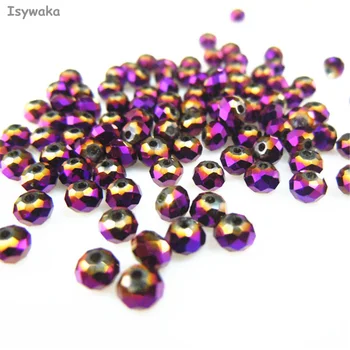 Isywaka Shining Purple Color 3*4mm 145pcs Rondelle Austria faceted Crystal Glass Beads Loose Spacer Beads for Jewelry Making
Isywaka Shining Purple Color 3*4mm 145pcs Rondelle Austria faceted Crystal Glass Beads Loose Spacer Beads for Jewelry Making