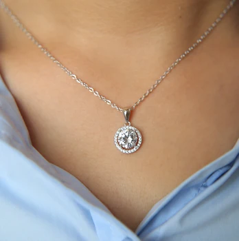 925 Sterling Silver Circle round cz Chain Pendant Collar Necklace 45cm Fine wedding Jewelry Necklaces Nice Gift For Women
925 Sterling Silver Circle round cz Chain Pendant Collar Necklace 45cm Fine wedding Jewelry Necklaces Nice Gift For Women
