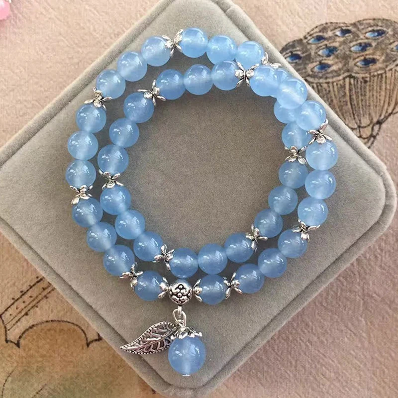 Blue Pink Crystal Bracelets Round 8mm Beads Lucky Tibetan Silver Leaf Transfer Ball Pendant for Women Crystal Bracelet
Blue Pink Crystal Bracelets Round 8mm Beads Lucky Tibetan Silver Leaf Transfer Ball Pendant for Women Crystal Bracelet