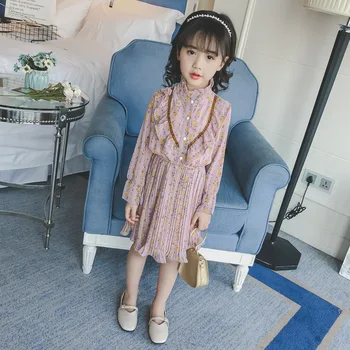 2018 New Children Girl Chiffon Dress Kids Spring Autumn Floral Pleated Long Sleeved Princess Dresses Girls Clothing
2018 New Children Girl Chiffon Dress Kids Spring Autumn Floral Pleated Long Sleeved Princess Dresses Girls Clothing
