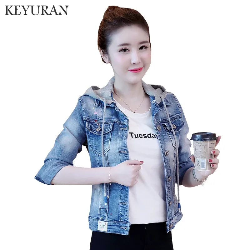 Hot Jeans Jacket Women Casacos Feminino Plus Size 2XL 3XL Vintage Graffiti Hooded Denim Jacket Women Basic Coats Casual Jackets
Hot Jeans Jacket Women Casacos Feminino Plus Size 2XL 3XL Vintage Graffiti Hooded Denim Jacket Women Basic Coats Casual Jackets