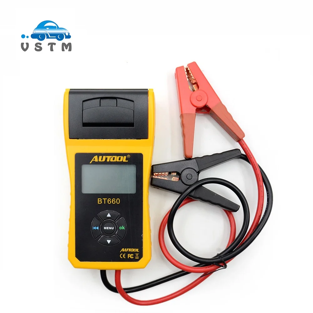 Новый AUTOOL 12V автомобиль Батарея Тестер нагрузки с принтером BT660/Multi language цифровой