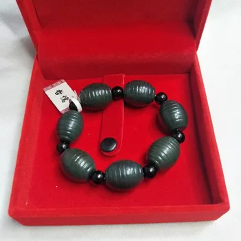 Zheru Jewelry Pure Natural Hetian Jade Bracelet Carved Deep Green Bucket Bracelet A Class A National Certificate
Zheru Jewelry Pure Natural Hetian Jade Bracelet Carved Deep Green Bucket Bracelet A Class A National Certificate