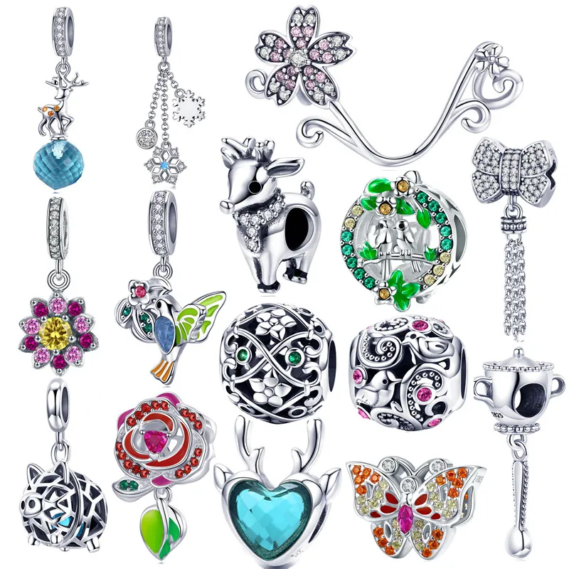 INBEAUT Real 925 Sterling Silver Nature Green Park Bird Rose Beads Pink&Brown CZ Butterfly Flower Charm fit Pandora Bracelet
INBEAUT Real 925 Sterling Silver Nature Green Park Bird Rose Beads Pink&Brown CZ Butterfly Flower Charm fit Pandora Bracelet