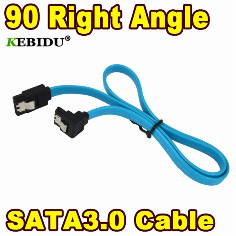 Кабель kebidu Super Speed 30 см SATA 3 0 прямой угол 6 Гбит/с ГБ/сек. III плоский кабель для
