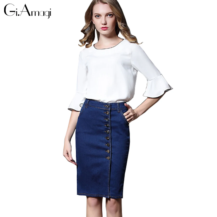 Compare Prices on Long Black Denim Skirt Online Shopping/Buy Low Price