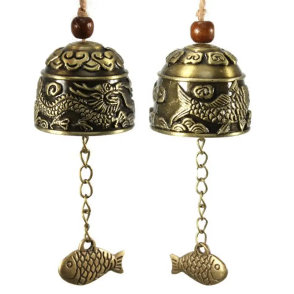 1pc Dragon/Fish Feng Shui Bell Blessing Good Luck Fortune Hanging Wind Chime Craft Gift Home Decoration | Дом и сад