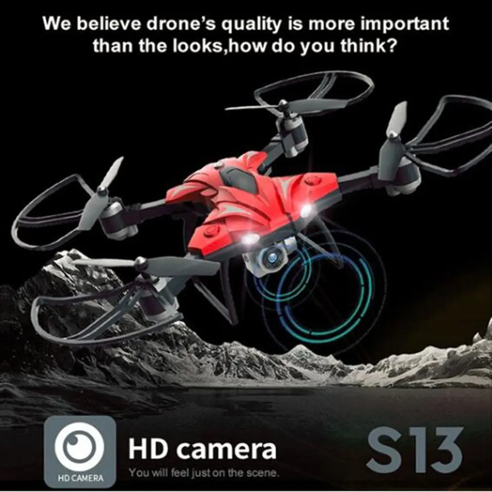 

Remot Control Quadcopter S13 0.3MP/2MP/1080P 6 Axes Camera Drone UAV Positioning System Aircraft with Camera