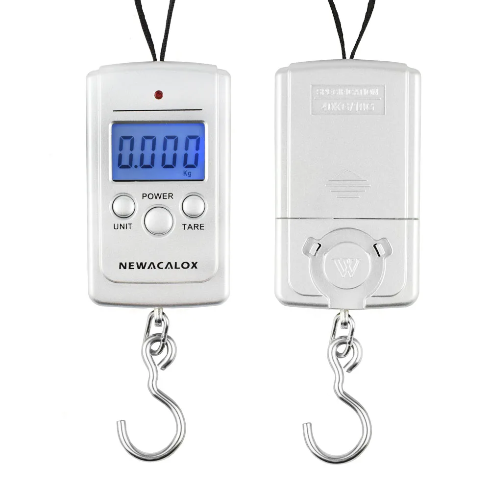 Mini Portable Digital Fishing Scale LCD Display Weighting Electronic Hook Travel Luggage 40kg 88lb Sadoun.com