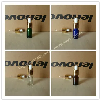 5ml clear/blue/green/brown shiny Glass Bottle With aluminum shiny gold basket+white/black rubber lid.. for Essential Oil
5ml clear/blue/green/brown shiny Glass Bottle With aluminum shiny gold basket+white/black rubber lid.. for Essential Oil