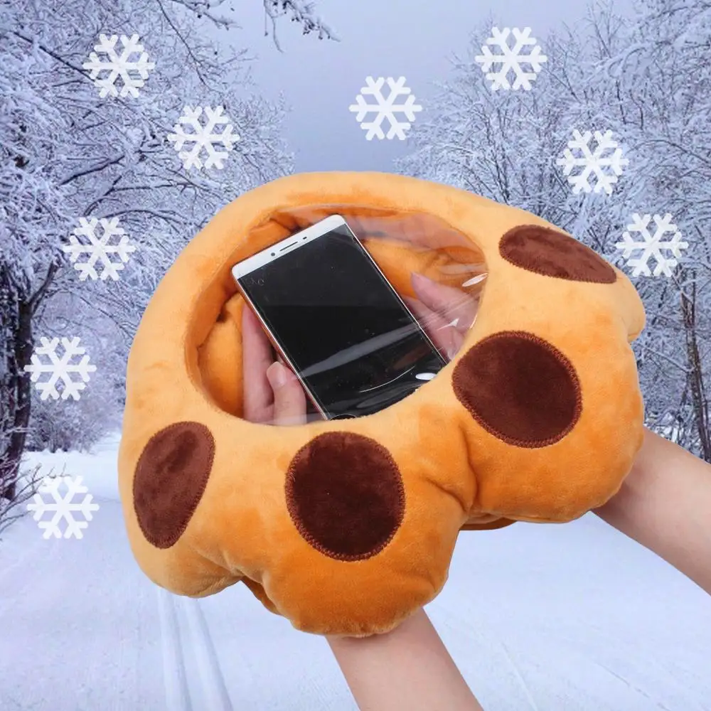 Creative Visible Hand Warmer Plush Cushion Toy For Playing Mobile Phone In Winter (5)