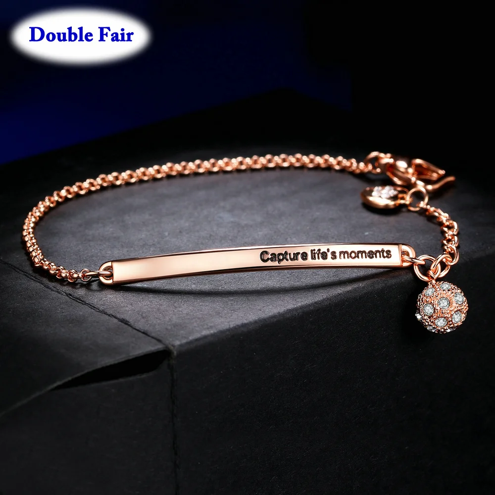 Classic Cubic Zirconia Ball Fashion "Capture life's moments" Bracelets Rose/White Gold Color Jewelry For Women Gift DWH129/H130
Classic Cubic Zirconia Ball Fashion "Capture life's moments" Bracelets Rose/White Gold Color Jewelry For Women Gift DWH129/H130