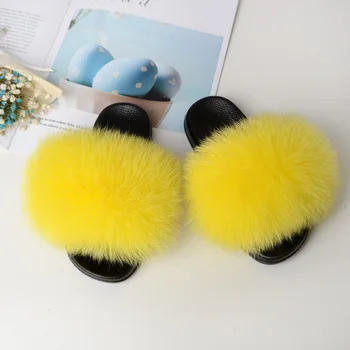 Children Real Fox Raccoon Fur Slippers Slides Lady Summer Flip Flops Casual Cute Fur Sandals Plush Shoes Recommend
Children Real Fox Raccoon Fur Slippers Slides Lady Summer Flip Flops Casual Cute Fur Sandals Plush Shoes Recommend