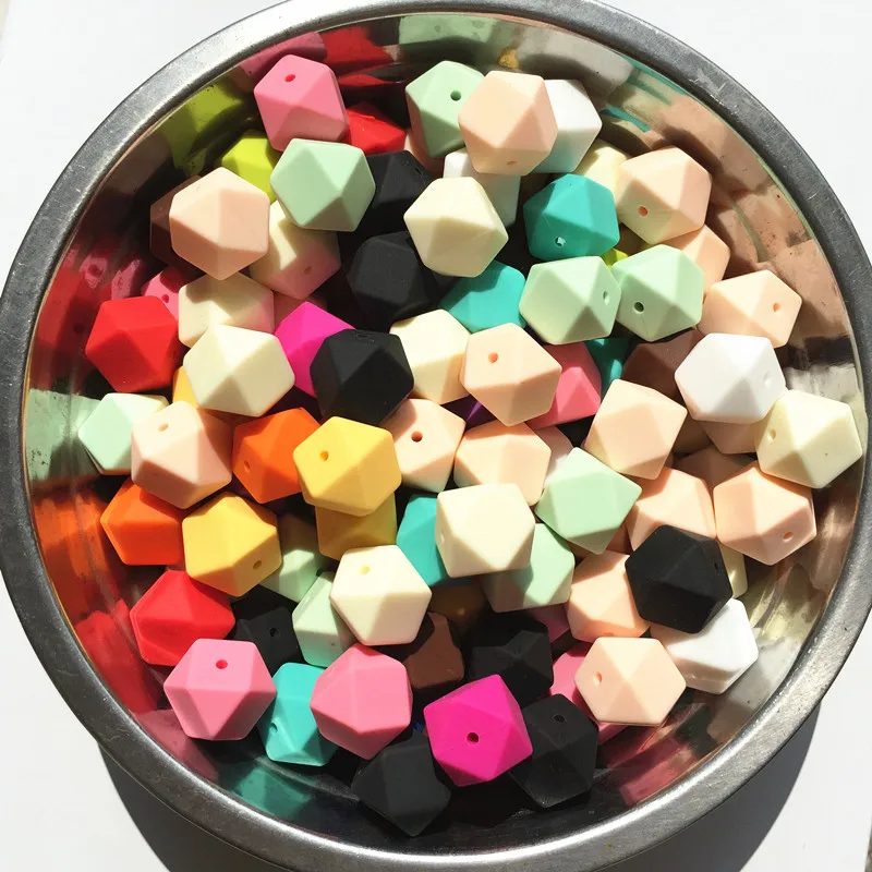 50pcs/lot Large Hexagon Loose Silicone Beads for Teething Necklace Silicone Teething Beads For Baby Teether BPA Safe Loose Beads
50pcs/lot Large Hexagon Loose Silicone Beads for Teething Necklace Silicone Teething Beads For Baby Teether BPA Safe Loose Beads
