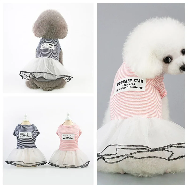 Pet Costume Summer Clothes Dog Dress Cute Korean Stripe Doggie Small Puppy Princess Tutu Dresses for Chihuahua Yorkshire Terrier
Pet Costume Summer Clothes Dog Dress Cute Korean Stripe Doggie Small Puppy Princess Tutu Dresses for Chihuahua Yorkshire Terrier