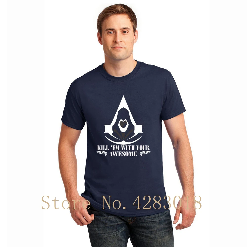 Assasins Creed Kill 'Em With Your Awesome Tee Shirt O Neck Leisure Comical Men's T Shirt Clothes Cotton Hilarious Top Quality
Assasins Creed Kill 'Em With Your Awesome Tee Shirt O Neck Leisure Comical Men's T Shirt Clothes Cotton Hilarious Top Quality