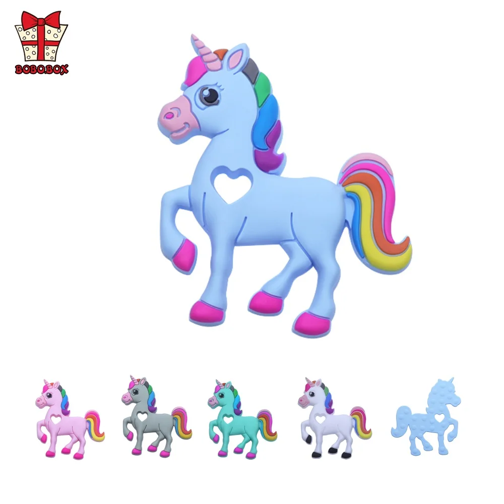 BOBO.BOX Unicorn Silicone Teether Baby Teething Pendant Food Grade Infant Baby Chew Charms Kids Teething Toddler Toys BPA Free
BOBO.BOX Unicorn Silicone Teether Baby Teething Pendant Food Grade Infant Baby Chew Charms Kids Teething Toddler Toys BPA Free