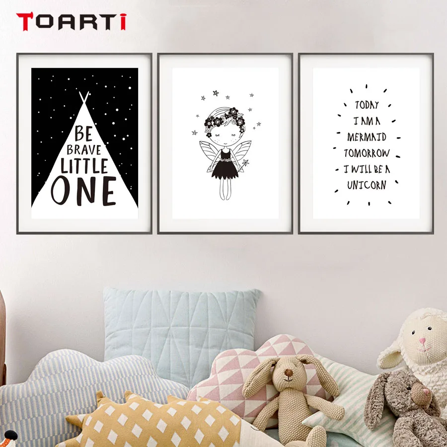 Черный белый цвет мотивационные цитатой жизни на холсте Плакаты Печать Рисунок