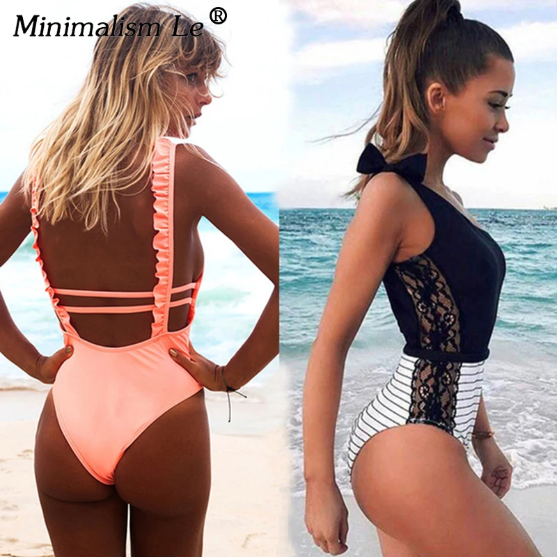 Minimalism Le 2019 Sexy One Piece Swimsuit Lace Bathing Suits Backless Women Swimwear Print Beachwear Bandage Ruffle Bikinis
Minimalism Le 2019 Sexy One Piece Swimsuit Lace Bathing Suits Backless Women Swimwear Print Beachwear Bandage Ruffle Bikinis