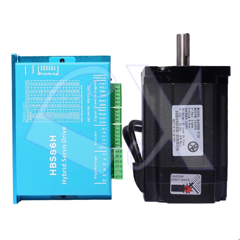 86 closed loop step servo kit 86HSE4N closed loop stepper motor 4.5N.M 4.2A + AC18-80V driver HSB86H with 3M encoder line
86 closed loop step servo kit 86HSE4N closed loop stepper motor 4.5N.M 4.2A + AC18-80V driver HSB86H with 3M encoder line