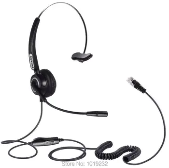 4-Pin RJ9 Monaural Headset with Volume and Mute Switch Call Center Headphone with Noise Canceling Mic for most office telephones
4-Pin RJ9 Monaural Headset with Volume and Mute Switch Call Center Headphone with Noise Canceling Mic for most office telephones