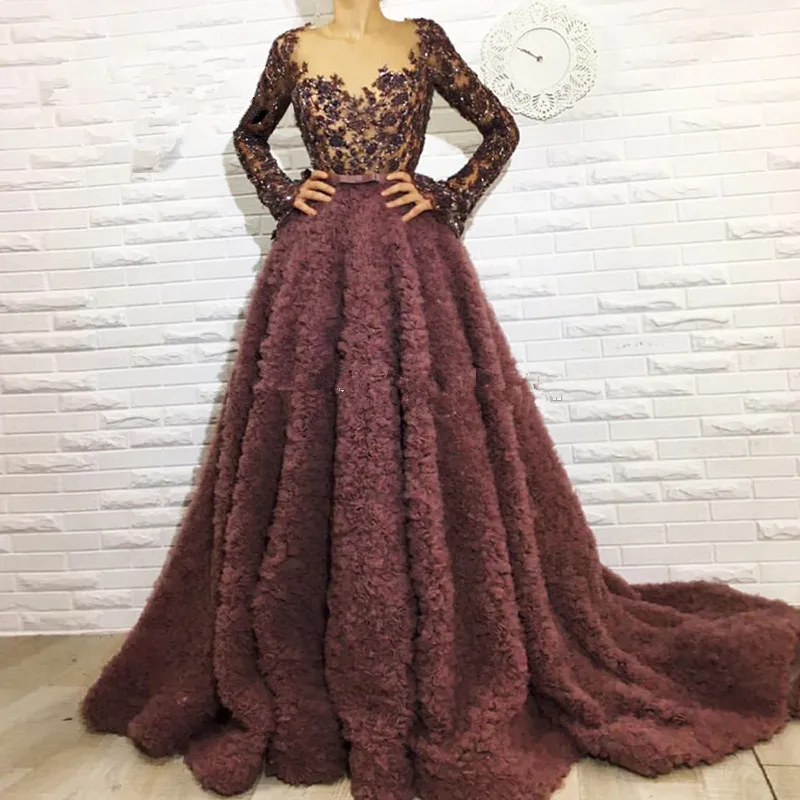 Brown Muslim Evening Dresses 2019 A-line V-neck Long Sleeves Lace Beaded Islamic Dubai Saudi Arabic Long Formal Evening Gown
Brown Muslim Evening Dresses 2019 A-line V-neck Long Sleeves Lace Beaded Islamic Dubai Saudi Arabic Long Formal Evening Gown