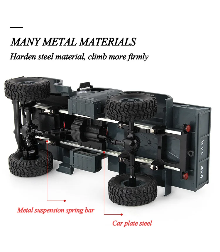 7 High Speed four-wheel Drive Remote Control Car Toy Off-road Vehicle Climbing Car 2.4G Radio Remote Control Military Truck RC B14