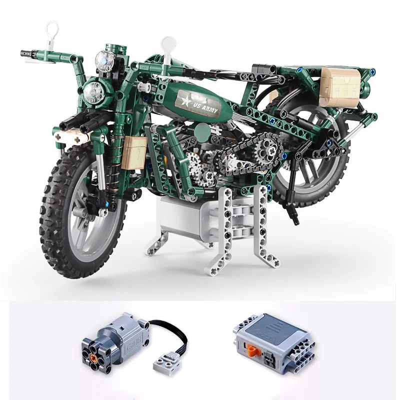 550pcs Military Vehicles Motorcycle Compatible Legoing Technic Electric Power Motor US Army Motorbike Model Building Blocks Toy
550pcs Military Vehicles Motorcycle Compatible Legoing Technic Electric Power Motor US Army Motorbike Model Building Blocks Toy
