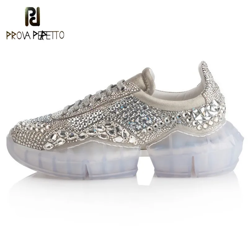 Prova Perfetto 2019 New Platform Sneakers Women Pointed Toe Rhinestone Diamond Crystal Transparent Bottom Casual Shoes Woman
Prova Perfetto 2019 New Platform Sneakers Women Pointed Toe Rhinestone Diamond Crystal Transparent Bottom Casual Shoes Woman