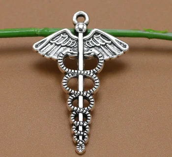 40pcs Exquisit Double Snake Angel Wings Scepter charm 49*31mm Antique silver gift craft Jewelry earring bracelet necklace
40pcs Exquisit Double Snake Angel Wings Scepter charm 49*31mm Antique silver gift craft Jewelry earring bracelet necklace