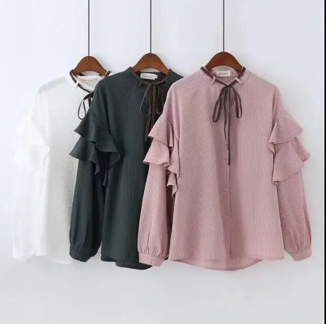 2019 Fashion Cute Butterfly Sleeve Striped Shirts Lace Up Blouse Tops blusas New Ladies Blouses Casual Top Plus Size XL XXXXL
2019 Fashion Cute Butterfly Sleeve Striped Shirts Lace Up Blouse Tops blusas New Ladies Blouses Casual Top Plus Size XL XXXXL