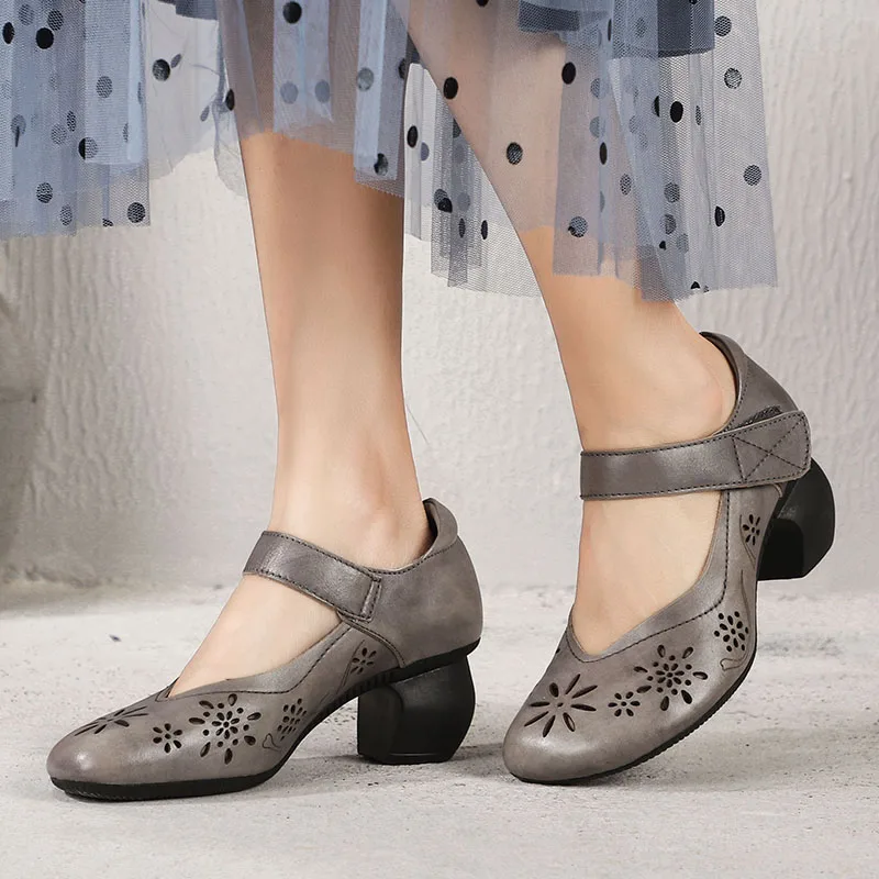 2019 VALLU Original Design Shoes Women Pumps Round Toes Flower Vintage Chunky Heels Genuine Leather Lady Spring Summer Shoes
2019 VALLU Original Design Shoes Women Pumps Round Toes Flower Vintage Chunky Heels Genuine Leather Lady Spring Summer Shoes