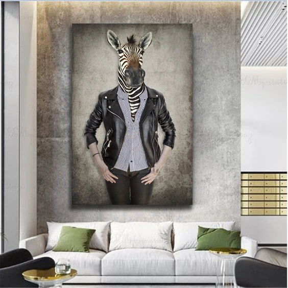 Canvas Painting Wall art Light luxury Animal head person Pictures abstract painting art prints on canvas decor art bedroom
Canvas Painting Wall art Light luxury Animal head person Pictures abstract painting art prints on canvas decor art bedroom