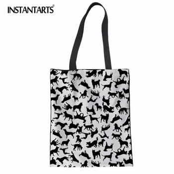 INSTANTARTS Fashion Foldable Shopping Bag Cartoon Cat Dog Puzzle Design Women Linen Tote Bag Casual Beach Travel Shoulder Bags
INSTANTARTS Fashion Foldable Shopping Bag Cartoon Cat Dog Puzzle Design Women Linen Tote Bag Casual Beach Travel Shoulder Bags