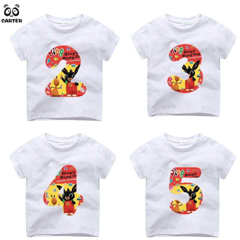 Kid Bing Rabbit Birthday Number 1~9th T Shirts 2019 Baby Girl Boy Happy Birthday Bing's Busy Day Top Custom T Shirt Dropshipping
Kid Bing Rabbit Birthday Number 1~9th T Shirts 2019 Baby Girl Boy Happy Birthday Bing's Busy Day Top Custom T Shirt Dropshipping