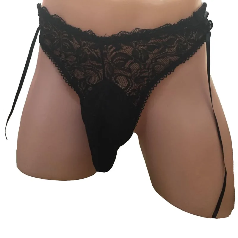 Sexy Men Lace Thong Sissy Panties Gay Underwear Under Pants with Side Lace Up Lingerie Crossdress Bikini Bottom
Sexy Men Lace Thong Sissy Panties Gay Underwear Under Pants with Side Lace Up Lingerie Crossdress Bikini Bottom