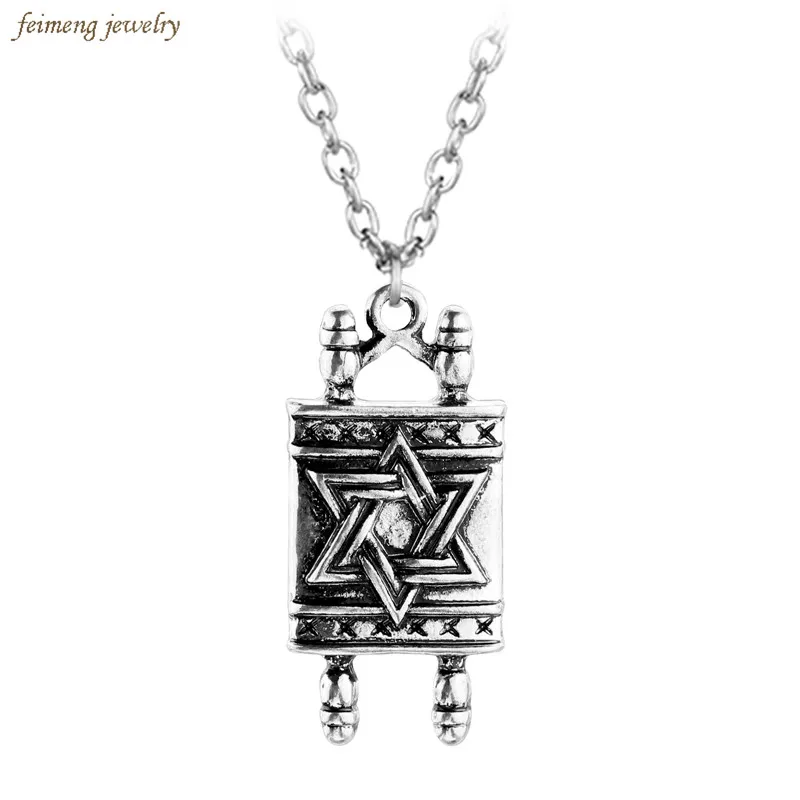 High Quality Jewish Hebrew Sefer Torah Scroll Religious Men Pendant Necklace Women With Star Of David Classic Jewelry For Men
High Quality Jewish Hebrew Sefer Torah Scroll Religious Men Pendant Necklace Women With Star Of David Classic Jewelry For Men