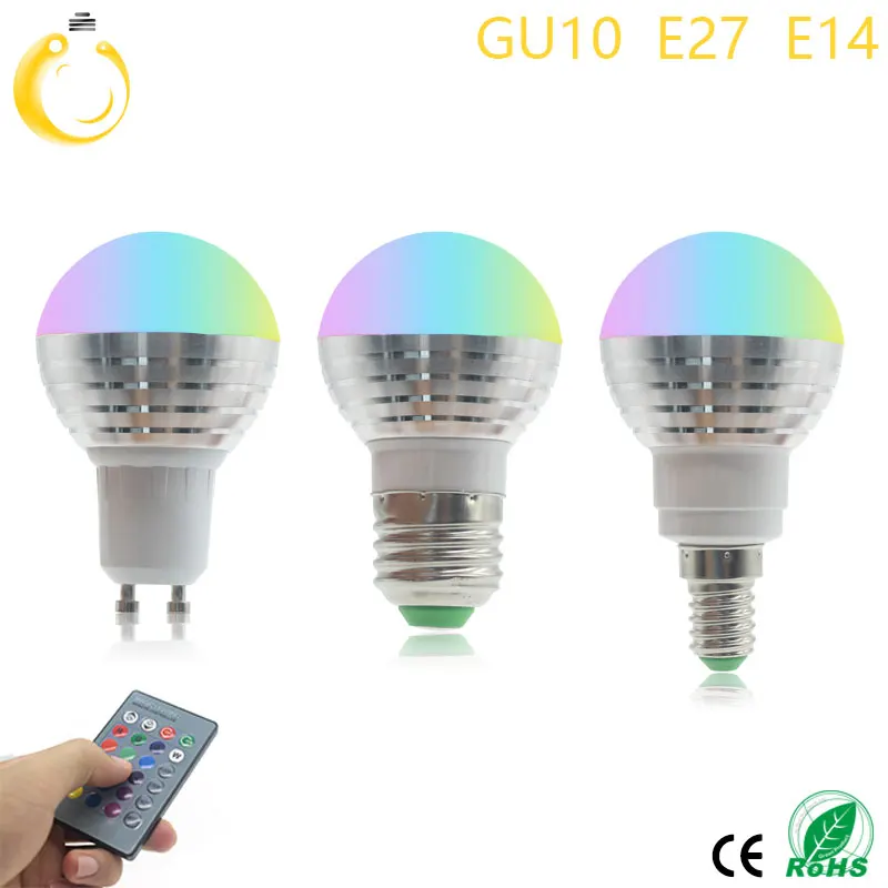 E14 E27 RGB LED Bulb 5W 16 Color Changeable Lamp GU10 LED Spotlight+IR Remote Control AC85-265V Holiday Lighting bombillas led
E14 E27 RGB LED Bulb 5W 16 Color Changeable Lamp GU10 LED Spotlight+IR Remote Control AC85-265V Holiday Lighting bombillas led
