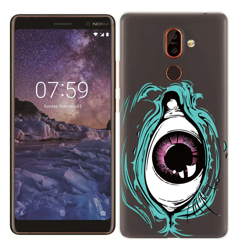 Soft TPU Case for Nokia 7 Plus Smart Back Cover for Nokia 3 5 6 7 8 Painted ShockProof Fundas for Nokia 2.1 3.1 5.1 6.1 Silicone (8)_