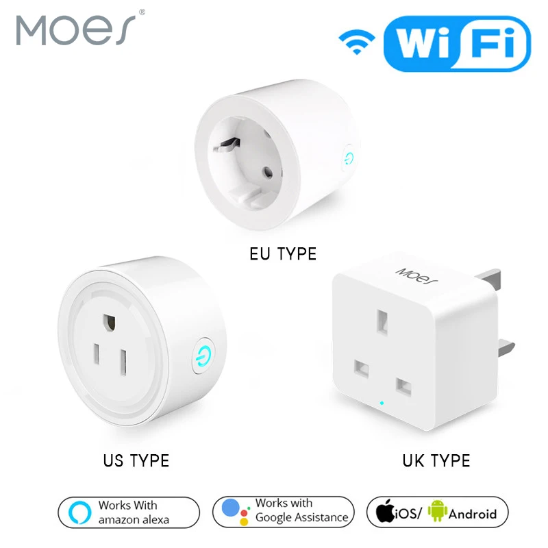 UK US EU WiFi Smart Socket Power Plug Outlet Remote Control Works with Amazon Alexa Google Home No Hub Required
UK US EU WiFi Smart Socket Power Plug Outlet Remote Control Works with Amazon Alexa Google Home No Hub Required