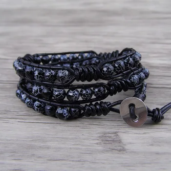 Dragon grain black bead Bracelet Men Bracelet Black Beads Bracelet Boho Wrap leather yoga jewelry chirstmas gift
Dragon grain black bead Bracelet Men Bracelet Black Beads Bracelet Boho Wrap leather yoga jewelry chirstmas gift