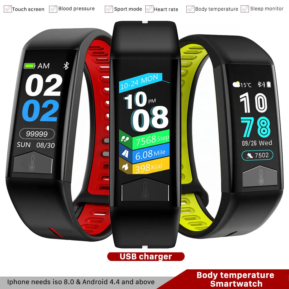 T02 Body Temperature ECG PPG SmartWatch for Man Women Fitness Monitor Cardiac Frequency Pulse Ip68 Multipl Sports Heath Bracelet
T02 Body Temperature ECG PPG SmartWatch for Man Women Fitness Monitor Cardiac Frequency Pulse Ip68 Multipl Sports Heath Bracelet