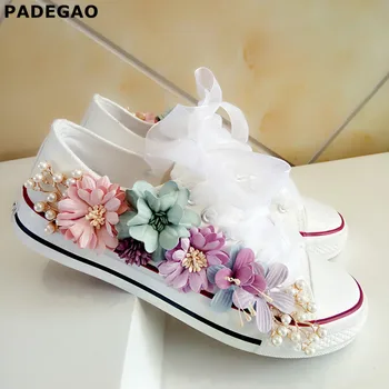 Summer Sneakers Wedges Canvas shoes Women's casual shoes Women's handmade custom Three-dimensional sequins Flowers White Flat
Summer Sneakers Wedges Canvas shoes Women's casual shoes Women's handmade custom Three-dimensional sequins Flowers White Flat
