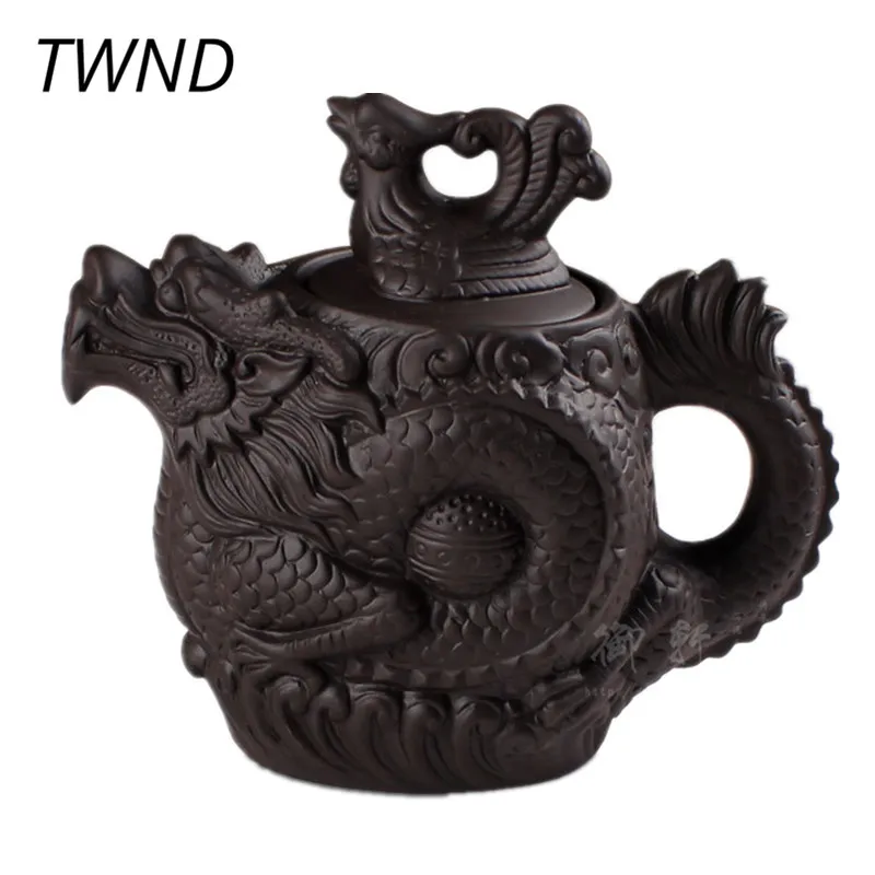 500CC Dragon Phoenix Tea Pot Purple Clay Kettle Chinese Kung fu Zisha Drinkware 2 Color 10.7
500CC Dragon Phoenix Tea Pot Purple Clay Kettle Chinese Kung fu Zisha Drinkware 2 Color 10.7