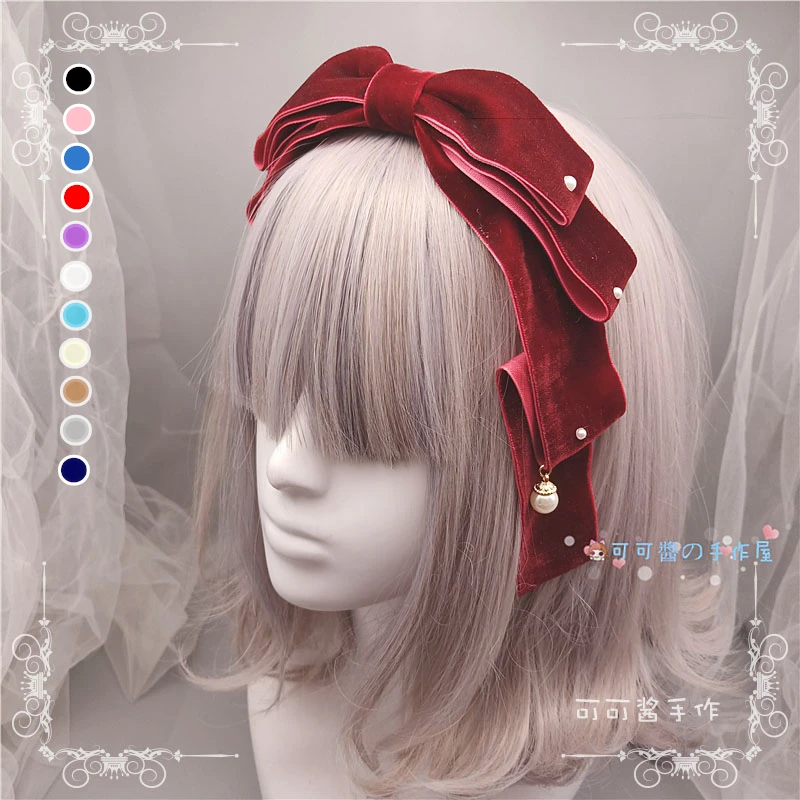 Lolita velvet bow KC hair hoop soft velvet wine red younger sister girl deserve to act the role of flannelette hand
Lolita velvet bow KC hair hoop soft velvet wine red younger sister girl deserve to act the role of flannelette hand