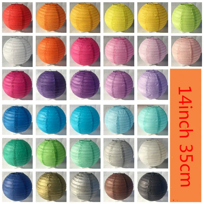 Round Festival Lantern 1pcs 14'' 35cm Chinese Paper Lanterns Wedding Event Party Birthday Decoration Holiday Supplies Paper Ball
Round Festival Lantern 1pcs 14'' 35cm Chinese Paper Lanterns Wedding Event Party Birthday Decoration Holiday Supplies Paper Ball