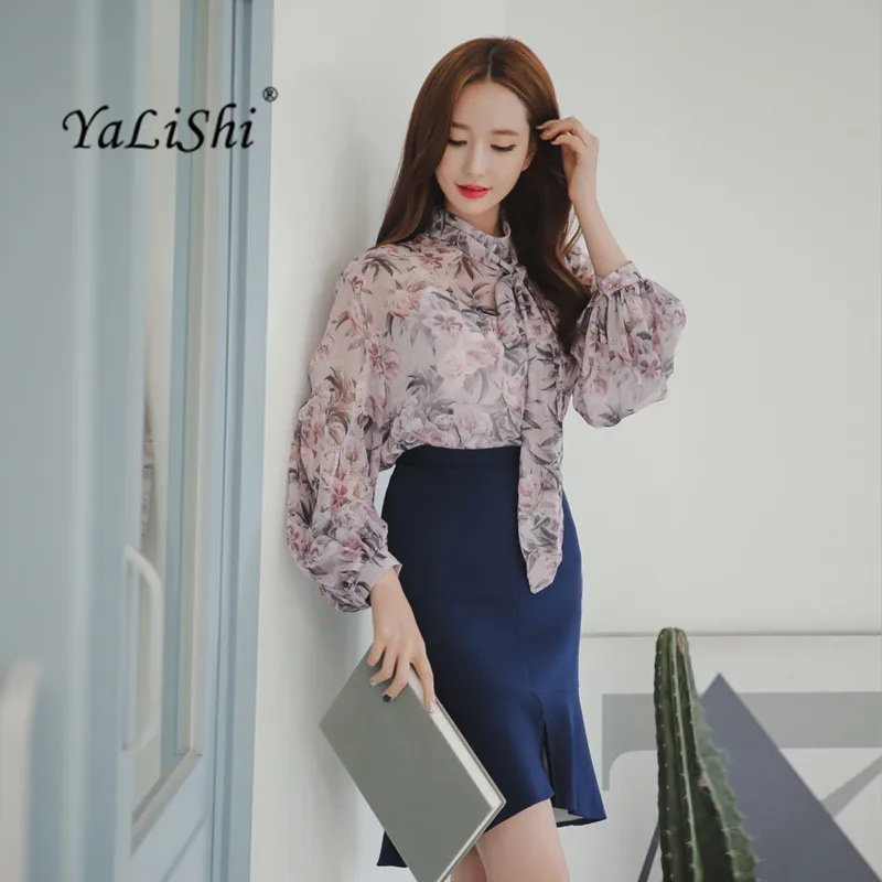 2 Piece Set Women Suit Autumn Long Sleeves Print Chiffon Blouse Shirts Tops and Ruffles Bandage Skirt Crop Top and Skirt Set
2 Piece Set Women Suit Autumn Long Sleeves Print Chiffon Blouse Shirts Tops and Ruffles Bandage Skirt Crop Top and Skirt Set