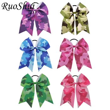 6pcs 7Inch Large Camouflage Printed Cheerleading Bow Grosgrain Ribbon Bows Elastic Band Ponytail Holder Girls Hair Accessories
6pcs 7Inch Large Camouflage Printed Cheerleading Bow Grosgrain Ribbon Bows Elastic Band Ponytail Holder Girls Hair Accessories