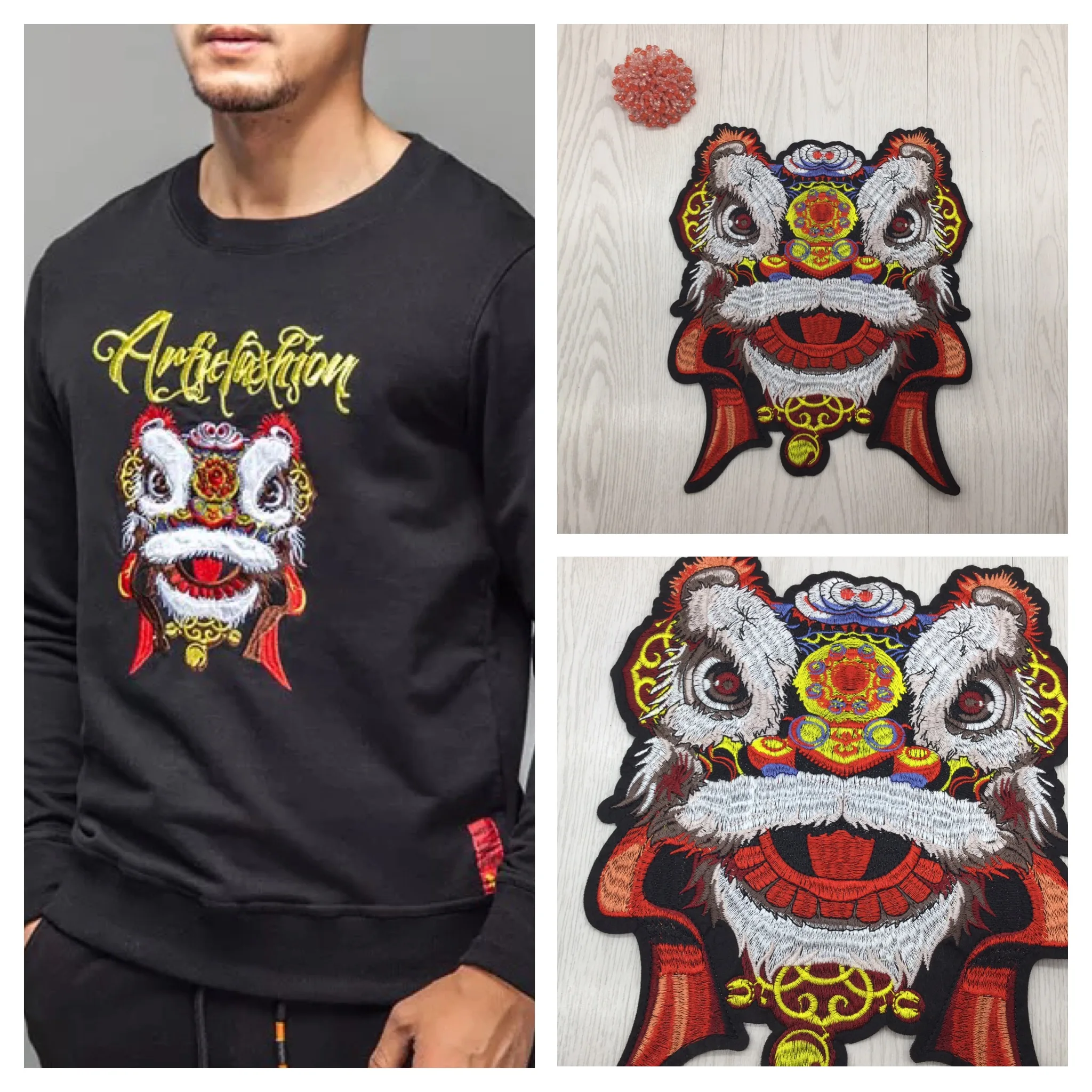 Chinese Wind Cloth Patch Embroidery Lion Dance Clothes Patch Patch Large-scale Toilet Down Garment Accessories DIY Applique
Chinese Wind Cloth Patch Embroidery Lion Dance Clothes Patch Patch Large-scale Toilet Down Garment Accessories DIY Applique