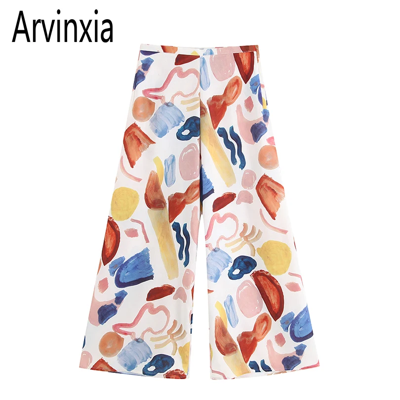Arvinxia ZA Sexy Color Pattern Printed Woman Pants New Sleeveless Femme Outwear Trousers Chic High Waist Streetwear Ladies Pants
Arvinxia ZA Sexy Color Pattern Printed Woman Pants New Sleeveless Femme Outwear Trousers Chic High Waist Streetwear Ladies Pants